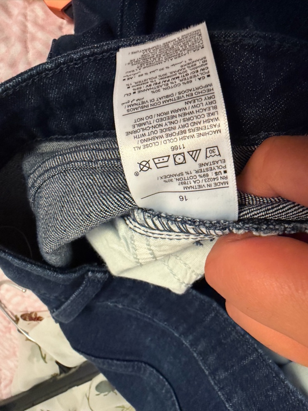 Old Navy High Rise Wow Wide Leg Jeans Dark Wash Size 16 - Picture 7 of 7